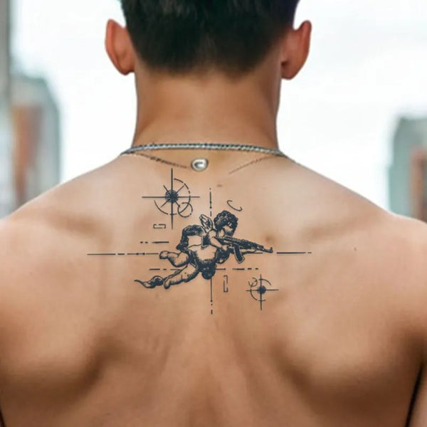 2pcs Angel Armament Temporary Body Tattoo Stickers