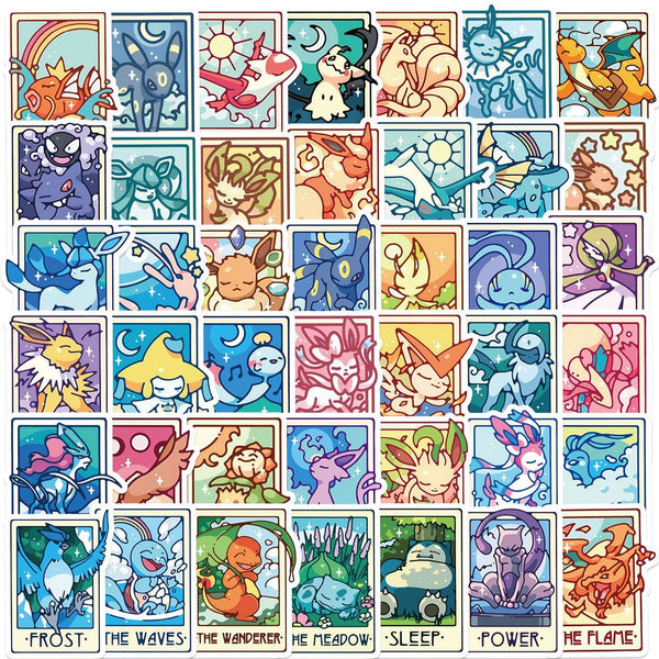 45pcs not repeated cartoon Pokeman waterproof sticker