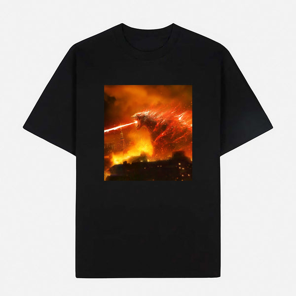Godzilla Limited Art Design Graphic Cotton T-Shirt