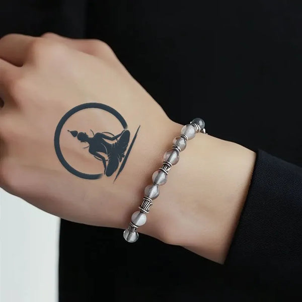 2pcs Zen Buddha Shadow Temporary Body Tattoo Stickers