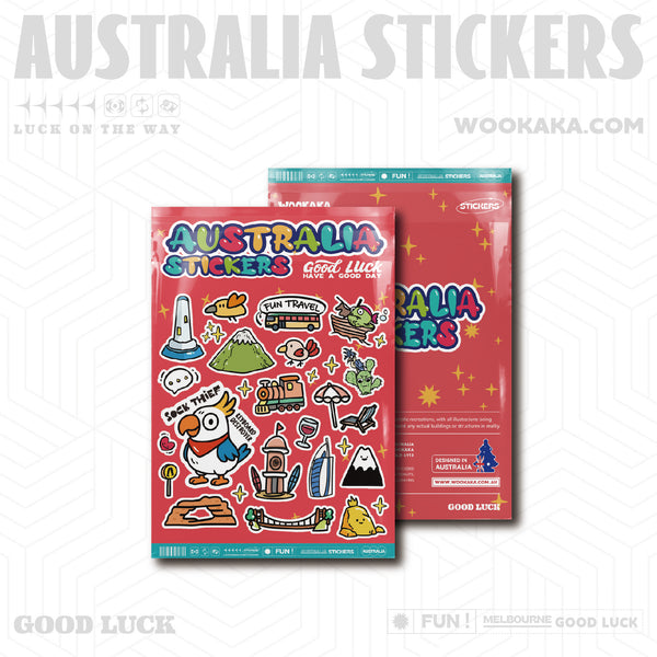 Australia's icon Stickers-Red