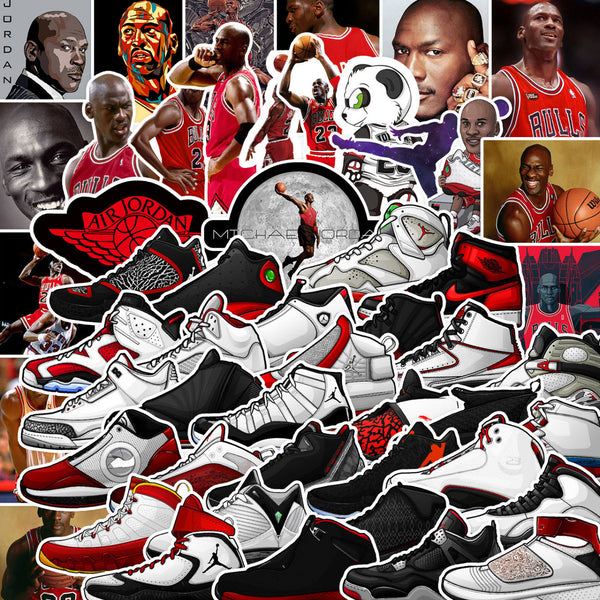 50pcs not repeated basketball jordan  waterproof sticker