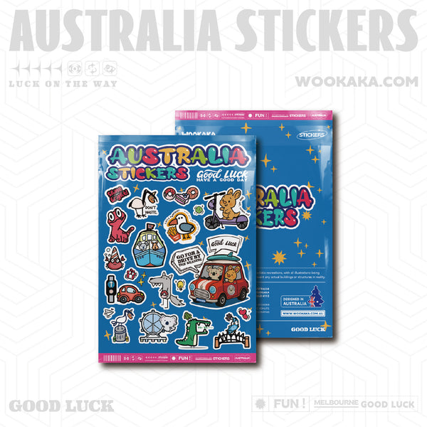 Australia's icon Stickers-Blue