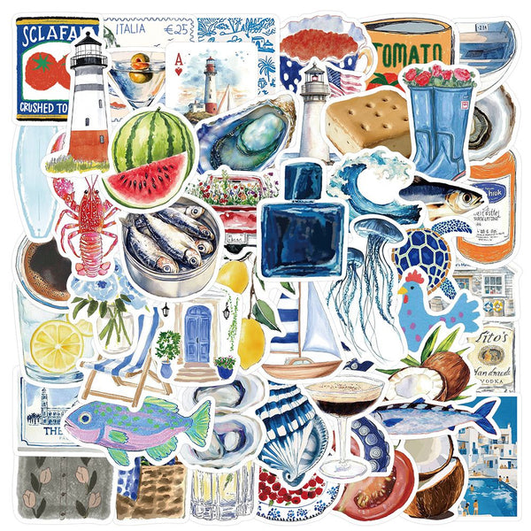 50pcs not repeated hand-painted waterproof sticker
