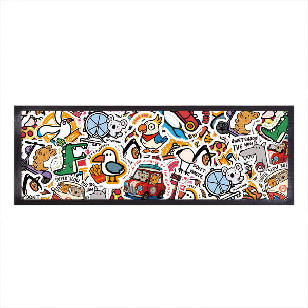 High Quality Stain Resistant for Longevity Cartoon Long Bar Runner