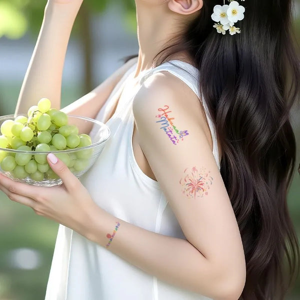 12pcs Aesthetic Cute Temporary Body Tattoo Stickers