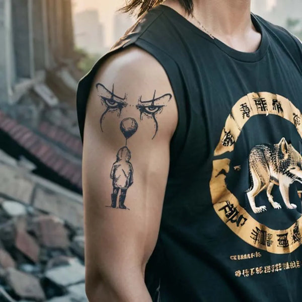 2pcs Joker's Labyrinth Temporary Body Tattoo Stickers