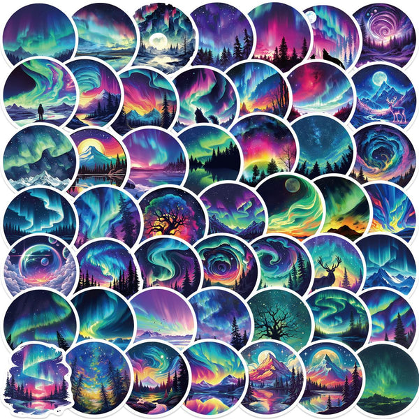 50pcs not repeated cute black cats waterproof sticker