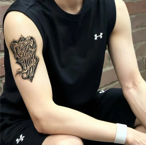 2pcs peace and joy Temporary Body Tattoo Stickers