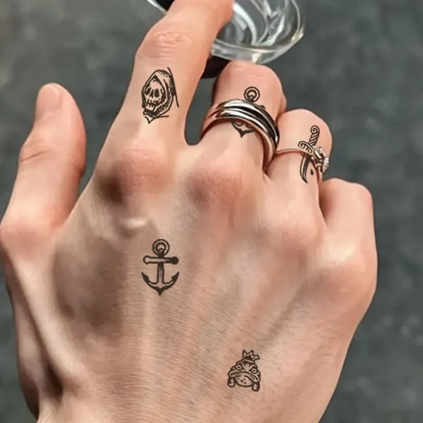 2pcs Mini Temporary Body Tattoo Collection Stickers