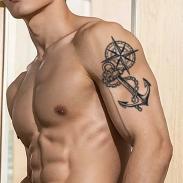 2pcs Anchor's Temporary Body Tattoo Stickers
