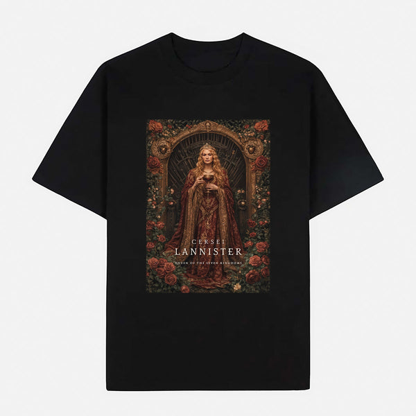 Game of Thrones -Cersei Lannister (Queen of the Seven Kingdoms) Limited Art Design Graphic Cotton T-Shirt