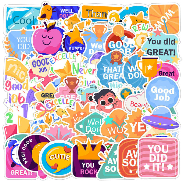 50pcs not repeated encourage prize waterproof sticker