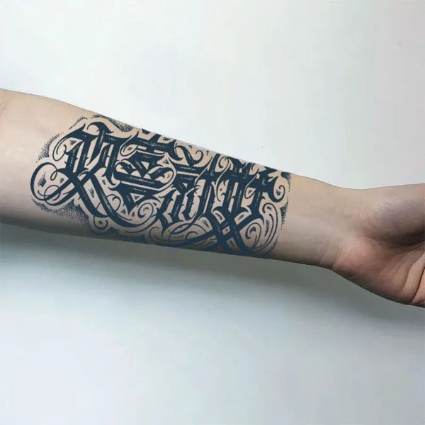 2pcs Gothic Floral Temporary Body Tattoo Stickers