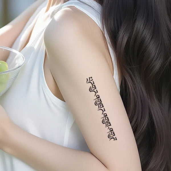2pcs Hidden Soul Symbol Temporary Body Tattoo Stickers