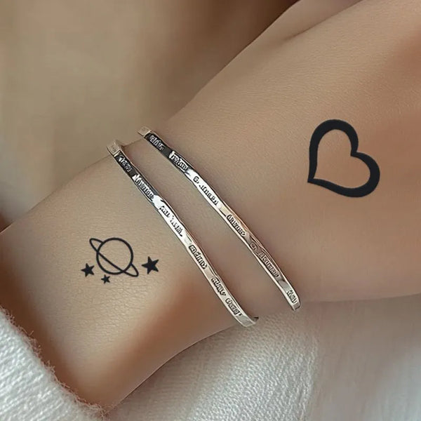 2pcs Personal Symbol Temporary Body Tattoo Stickers