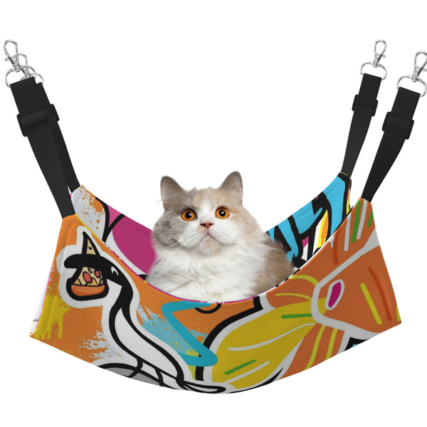 Cat Cartoon Hammock for Cage