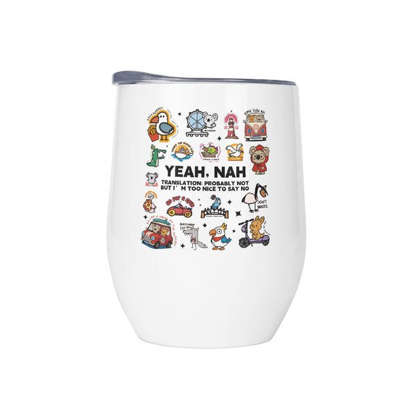 Stemless Mug Insulated 12oz Oval